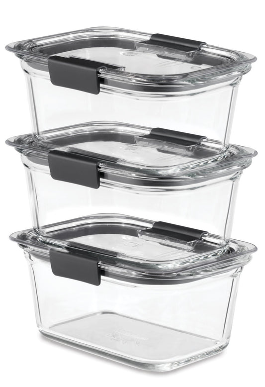 Brilliance™ Glass Food Storage Container, Medium Rectangular Set - US 8144