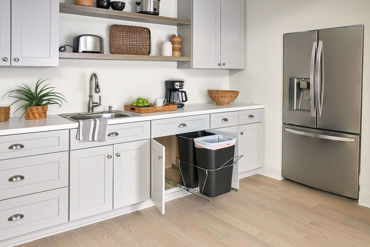 In-Cabinet Pull-Out Waste & Recycling Bins - US 0351