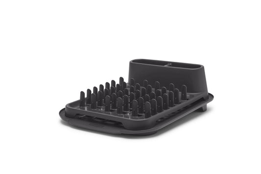 Rubbermaid® Antimicrobial Dish Drying Rack with Drainboard, Raven Grey, 2-Piece Set - US 3580