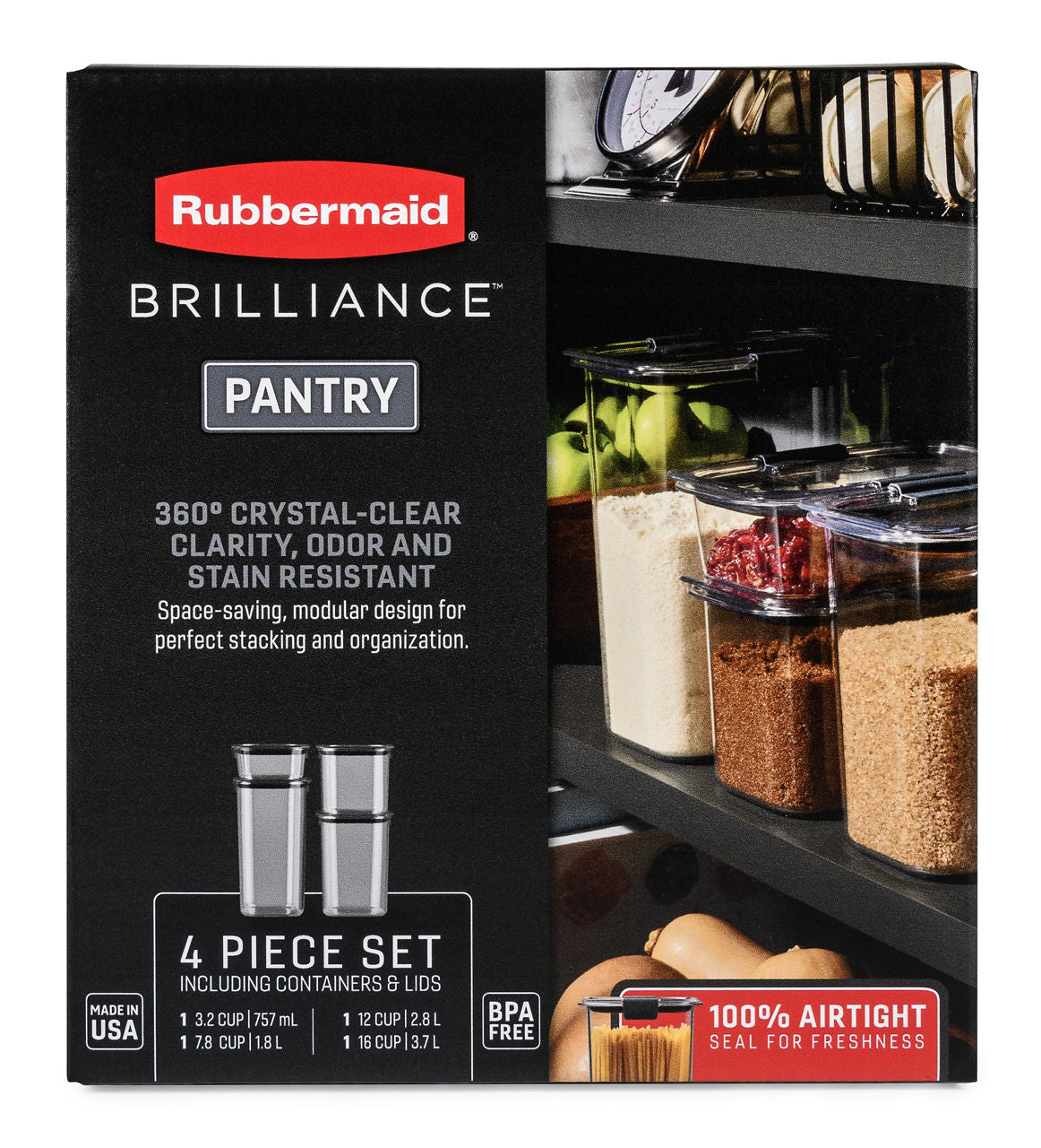 Brilliance™ Pantry Food Storage Container Set, Assorted Sizes - US 7766