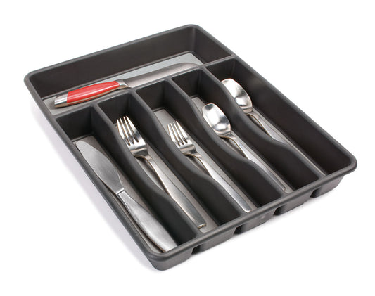 Rubbermaid® No Slip Cutlery Tray, Large, Black - US 6368