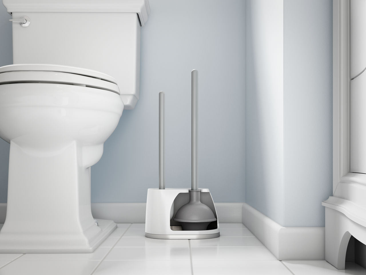 Toilet Brush Plunger and Caddy - US 5703