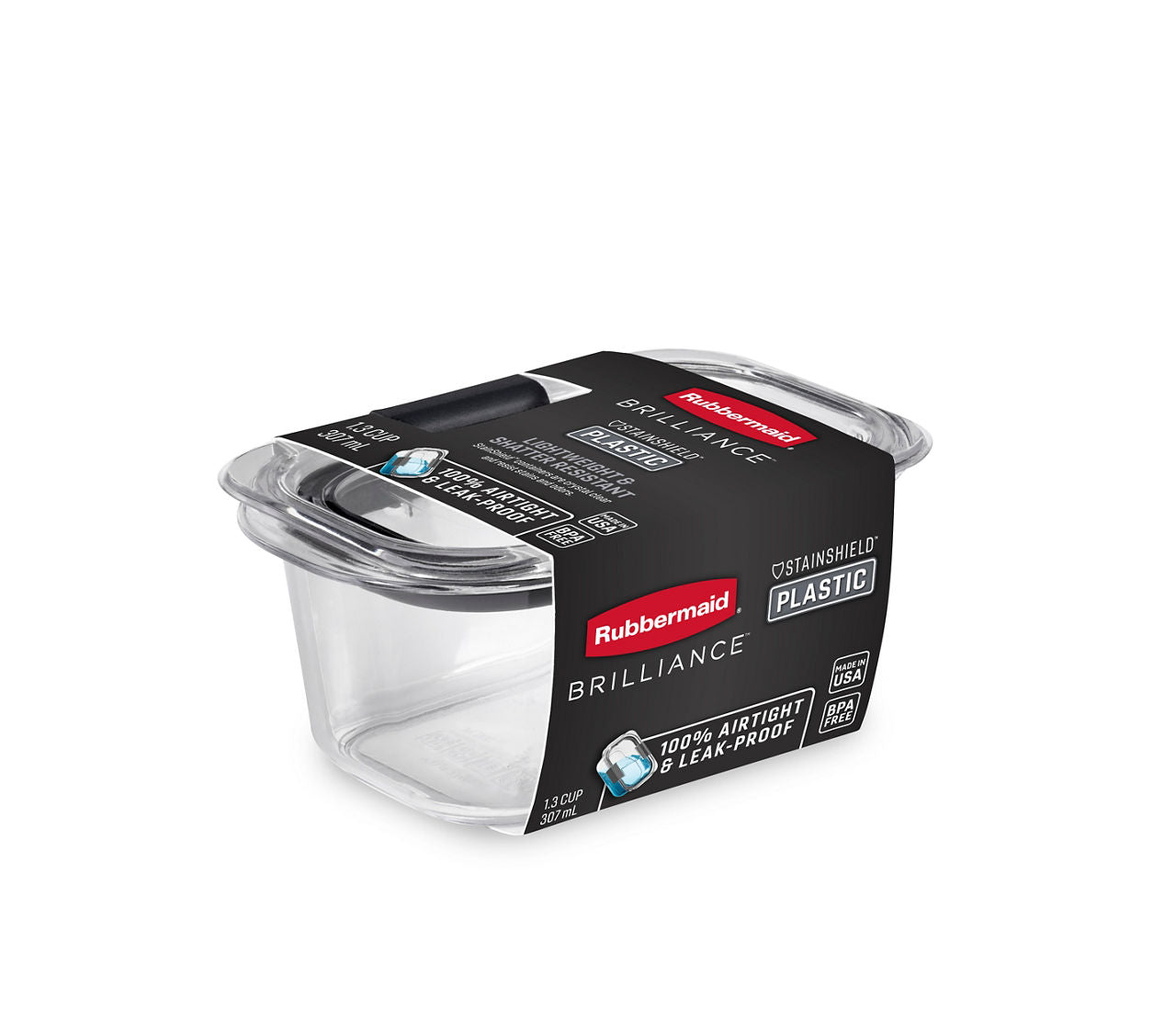 Brilliance™ Small Food Storage Container, 1.3 Cup, Rectangle - US 8110