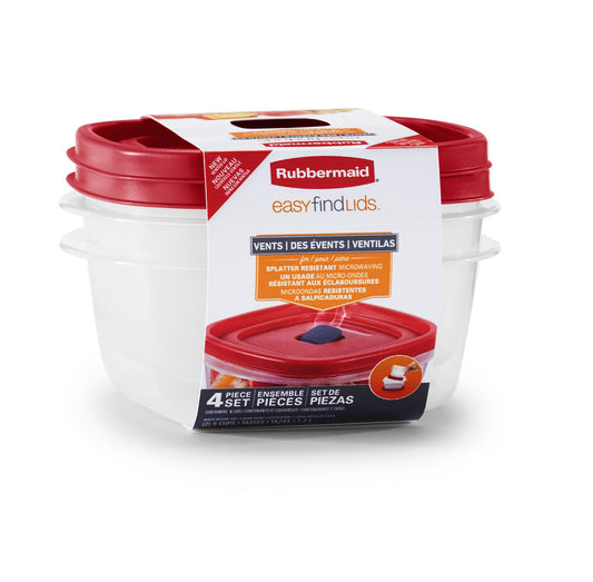 Vented EasyFindLids™ 5-Cup Food Storage and Organization Container, Racer Red, 2 Pack - US 6385