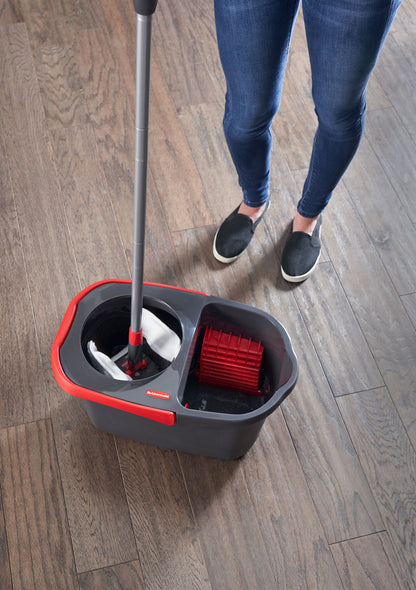 Microfiber Flat Spin Mop and Bucket - US 6138