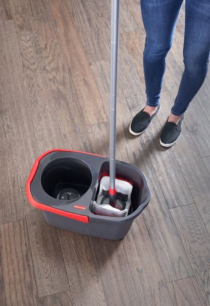 Microfiber Flat Spin Mop and Bucket - US 6138