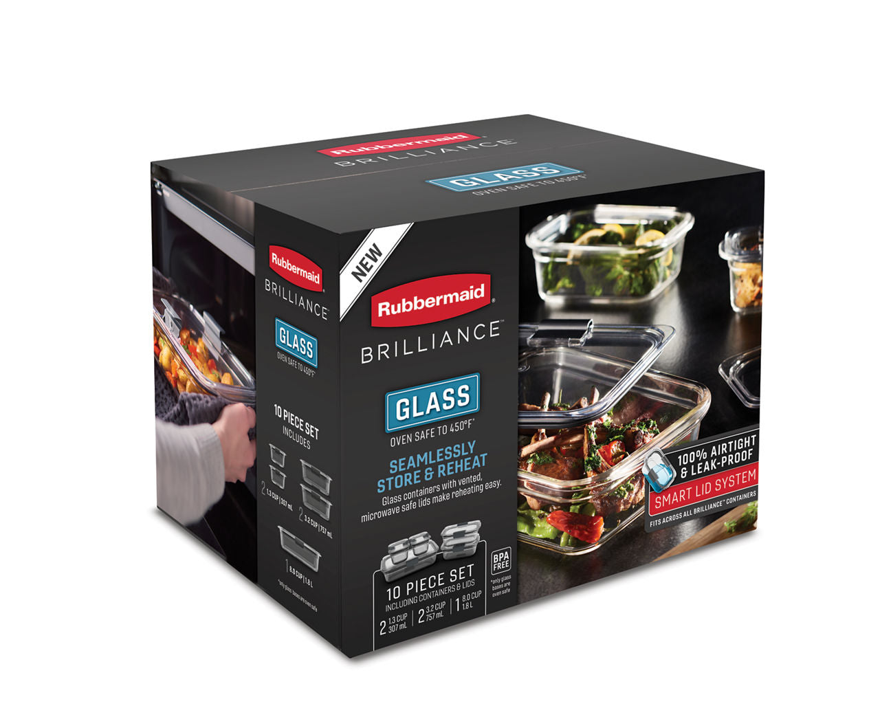 Brilliance™ Glass Food Storage Container Set - US 9508