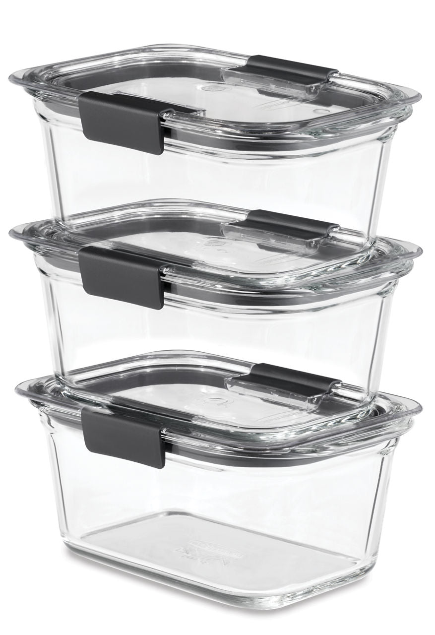 Brilliance™ Glass Food Storage Container, Medium Rectangular Set - US 8144