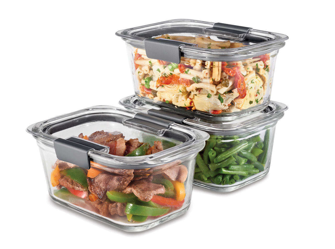Brilliance™ Glass Food Storage Container, Medium Rectangular Set - US 8144