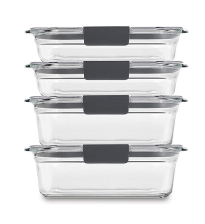 Brilliance™ Glass Food Storage Container, Medium Rectangular Set - US 0545