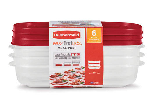 EasyFindLids™ Medium Food Storage Containers, Divided - US 0975