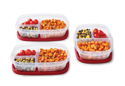 EasyFindLids™ Medium Food Storage Containers, Divided - US 0975