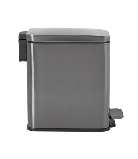 Stainless Steel Slim Step-On Trash Can - US 2910