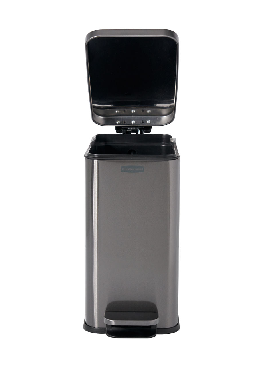 Stainless Steel Slim Step-On Trash Can - US 2910