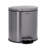 Stainless Steel Semi-Round Step-On Trash Can - US 8691