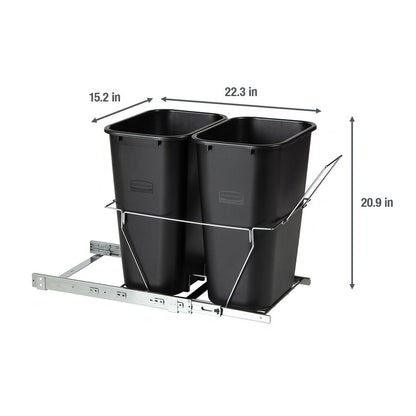 In-Cabinet Pull-Out Waste & Recycling Bins - US 0351