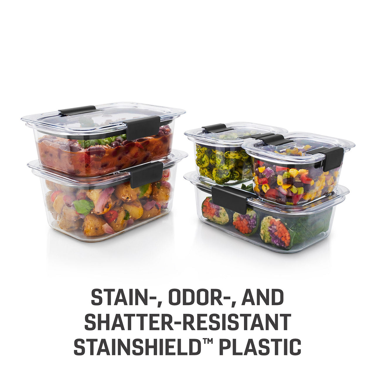 Rubbermaid Brilliance® 10-Piece Set, Leak-Proof and Clear Food Storage Containers - US 1265