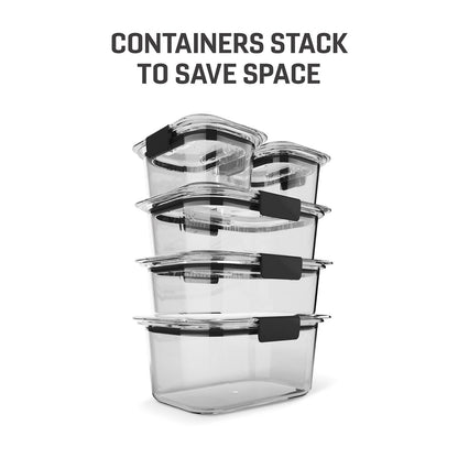 Rubbermaid Brilliance® 10-Piece Set, Leak-Proof and Clear Food Storage Containers - US 1265