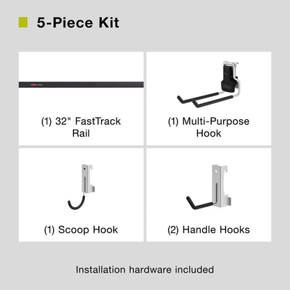 FastTrack 5 Piece Starter Kit, Garage Organization - US 0006