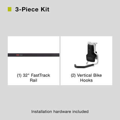 FastTrack 3 Piece Bike Kit, Garage Organization - US 2147