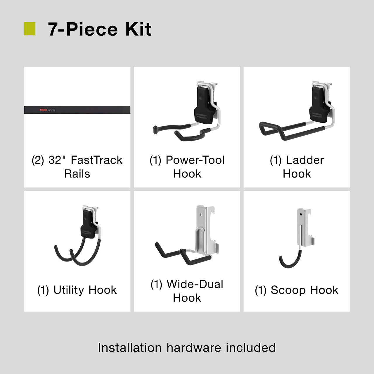 FastTrack 7 Piece Tool Kit, Garage Organization - US 5416