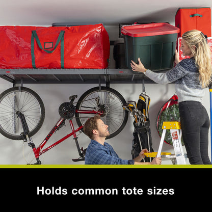 FastTrack Overhead Garage Storage System Double Platform, Garage Organization Storage Cabinets, Garage Cabinet, Garage Wall Organizer, 3FT x 8FT - US 0136