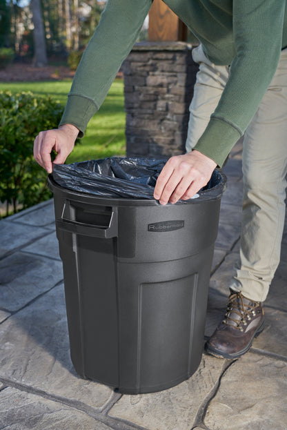 Roughneck™ Non-Wheeled Trash Can - US 6614