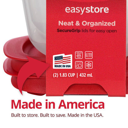 EasyStore Food Storage Containers, 2-pack Square - US 2806