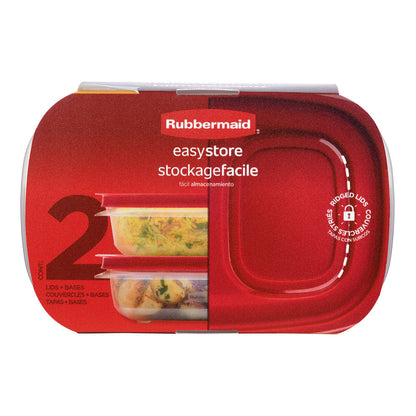 EasyStore Food Storage Containers, 2-pack Rectangle - US 2971