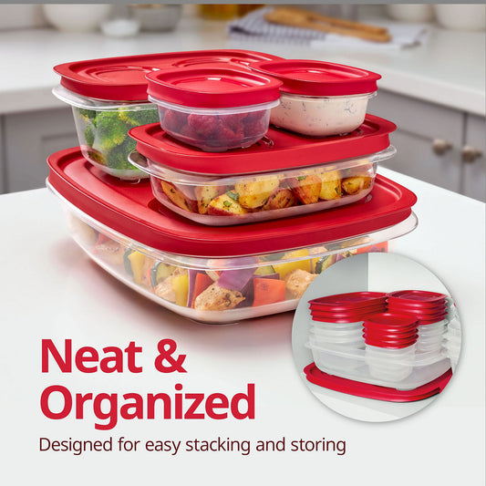 EasyStore Food Storage Containers, 2-pack Rectangle - US 2971