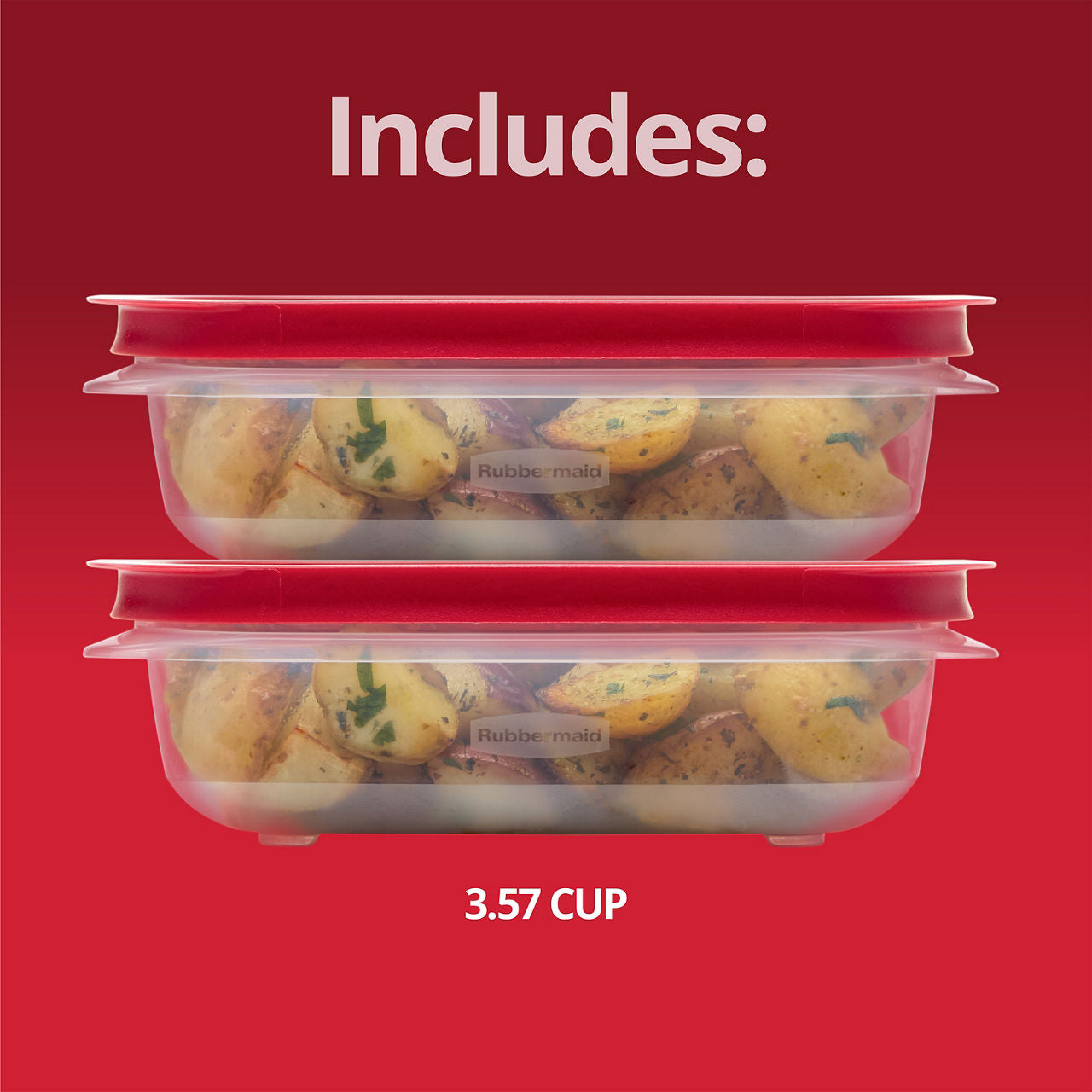 EasyStore Food Storage Containers, 2-pack Rectangle - US 2971