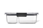 Rubbermaid® Brilliance™ Meal Prep Containers, 2-Compartment Food Storage Containers, 2.85 Cup, 5-Pack - US 6157