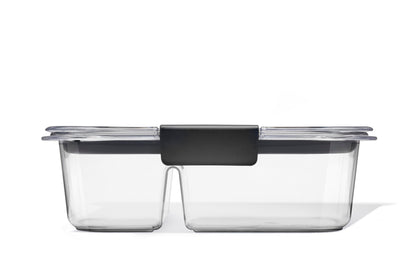 Rubbermaid® Brilliance™ Meal Prep Containers, 2-Compartment Food Storage Containers, 2.85 Cup, 5-Pack - US 6157