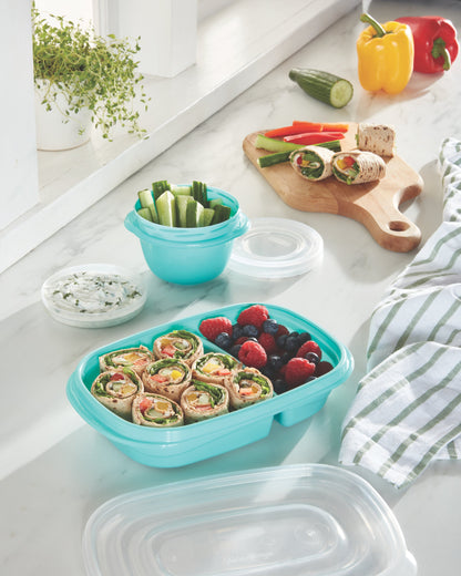 TakeAlongs® Food Storage 3.7 Cup Divided Containers, Meal Prep - US 4487