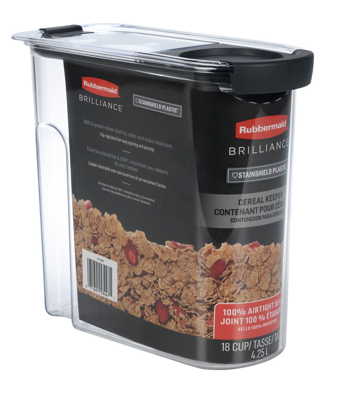Brilliance™ Pantry Cereal Keeper, 18-Cup Airtight Cereal Container - US 1166