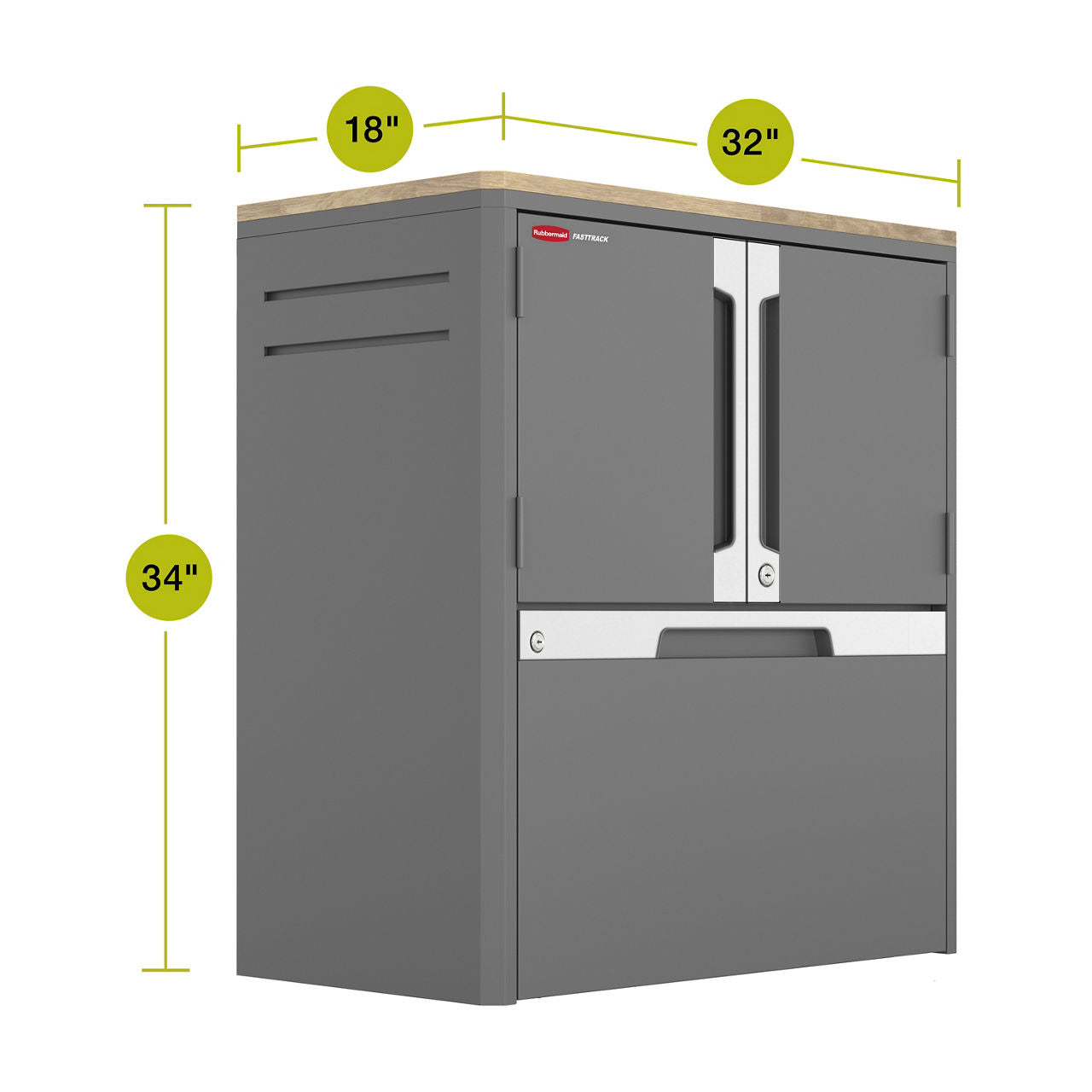 FastTrack® 2-Door + Drawer Base Cabinet - US 2095