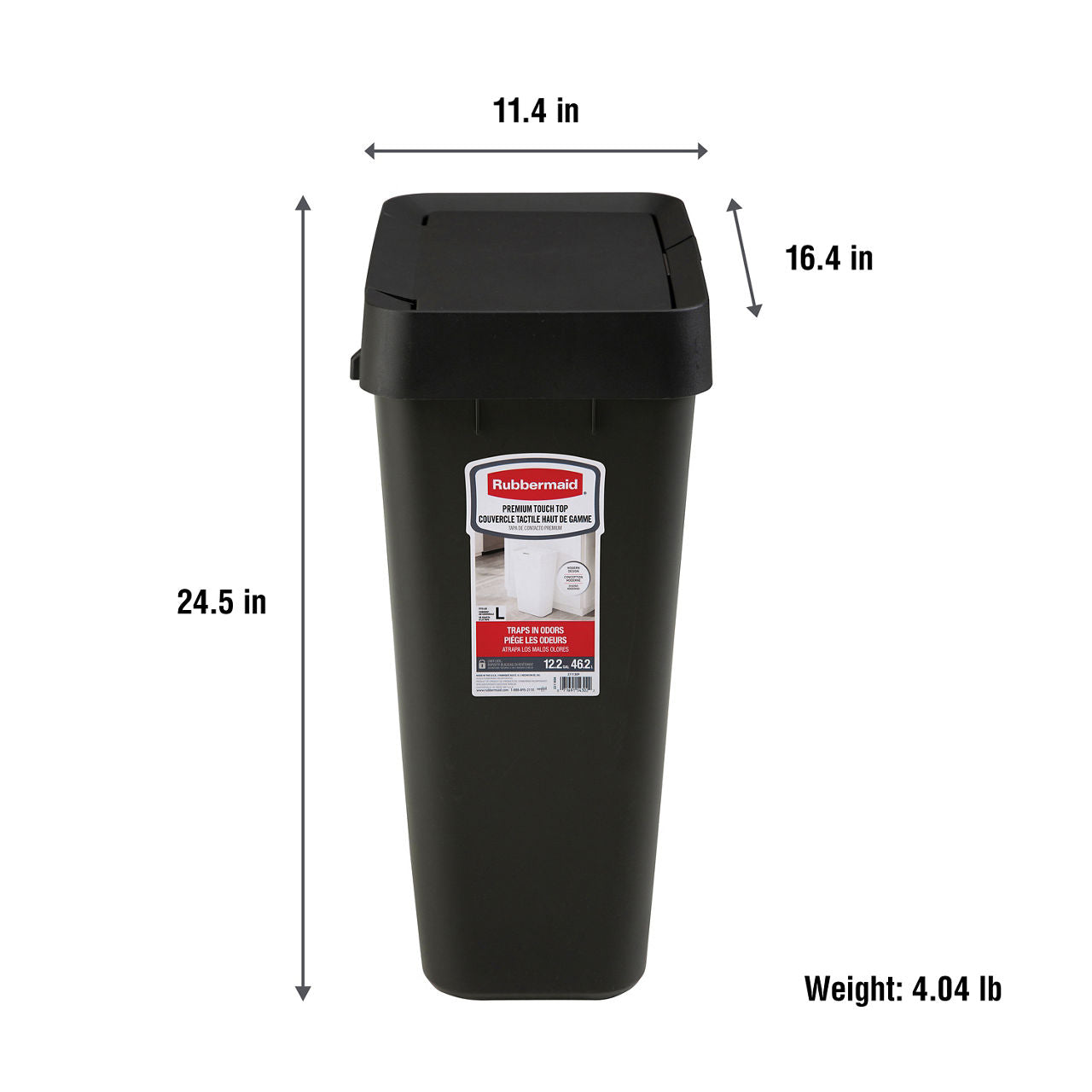 Touch-Top Trash Can - US 6114