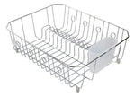 Dish Rack with Utensil Holder for Kitchen Countertop, Large, Chrome - US 3215