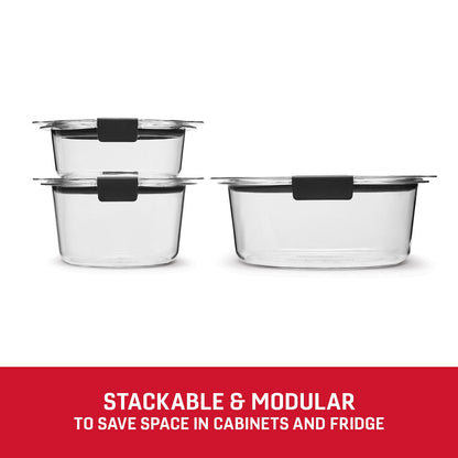 Rubbermaid Brilliance® Round Leak Proof Food Storage Containers, 6 Piece Set - US 0856
