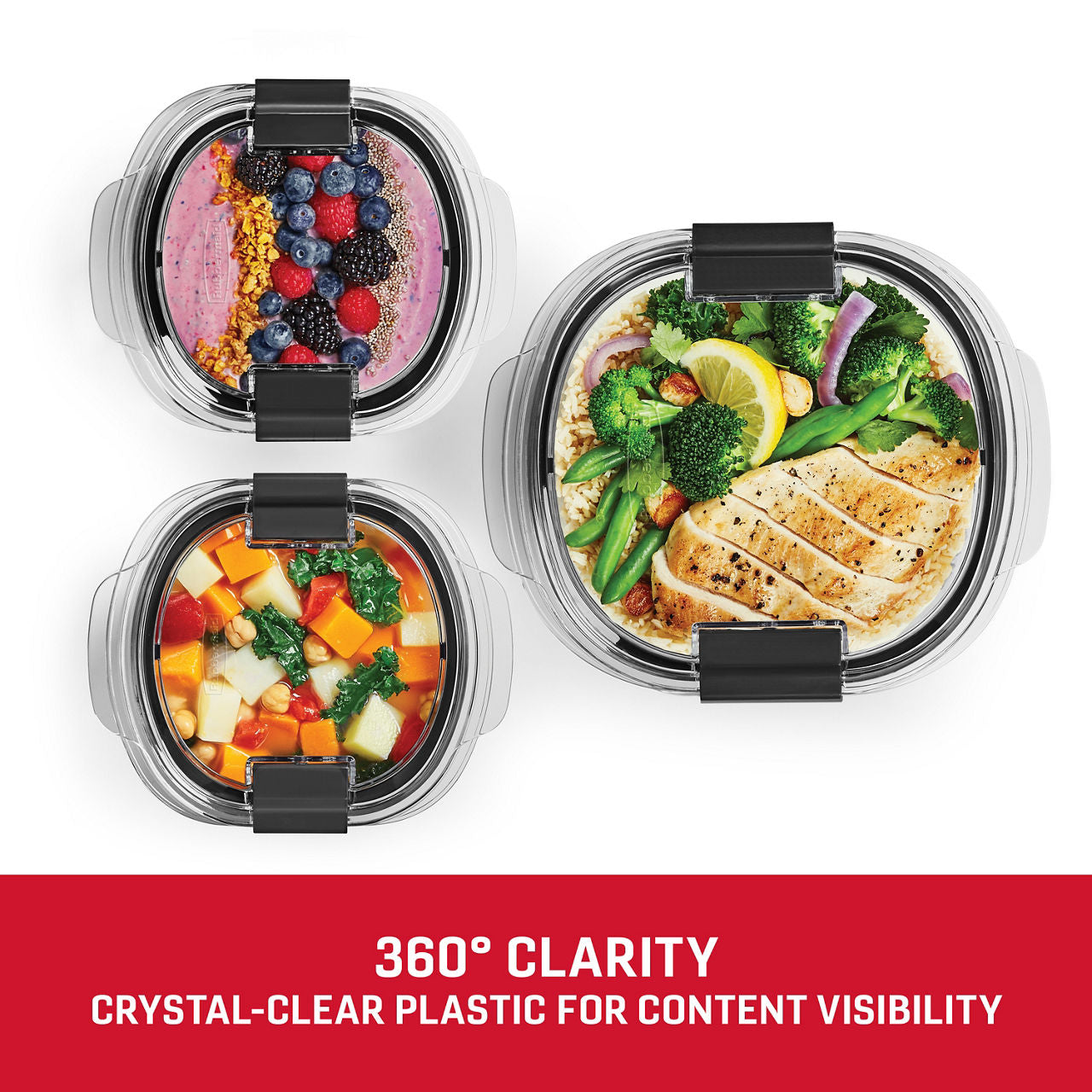 Rubbermaid Brilliance® Round Leak Proof Food Storage Containers, 6 Piece Set - US 0856