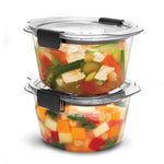 Rubbermaid Brilliance® Round Leak Proof Food Storage Containers, 3.47 cup, 2 Pack - US 3410