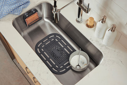 Antimicrobial Sink Mat, Sink Protector, Raven Grey - US 2911