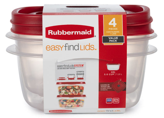 Vented EasyFindLids™ 5-Cup Food Storage and Organization Container, Racer Red, 2 Pack - US 6385